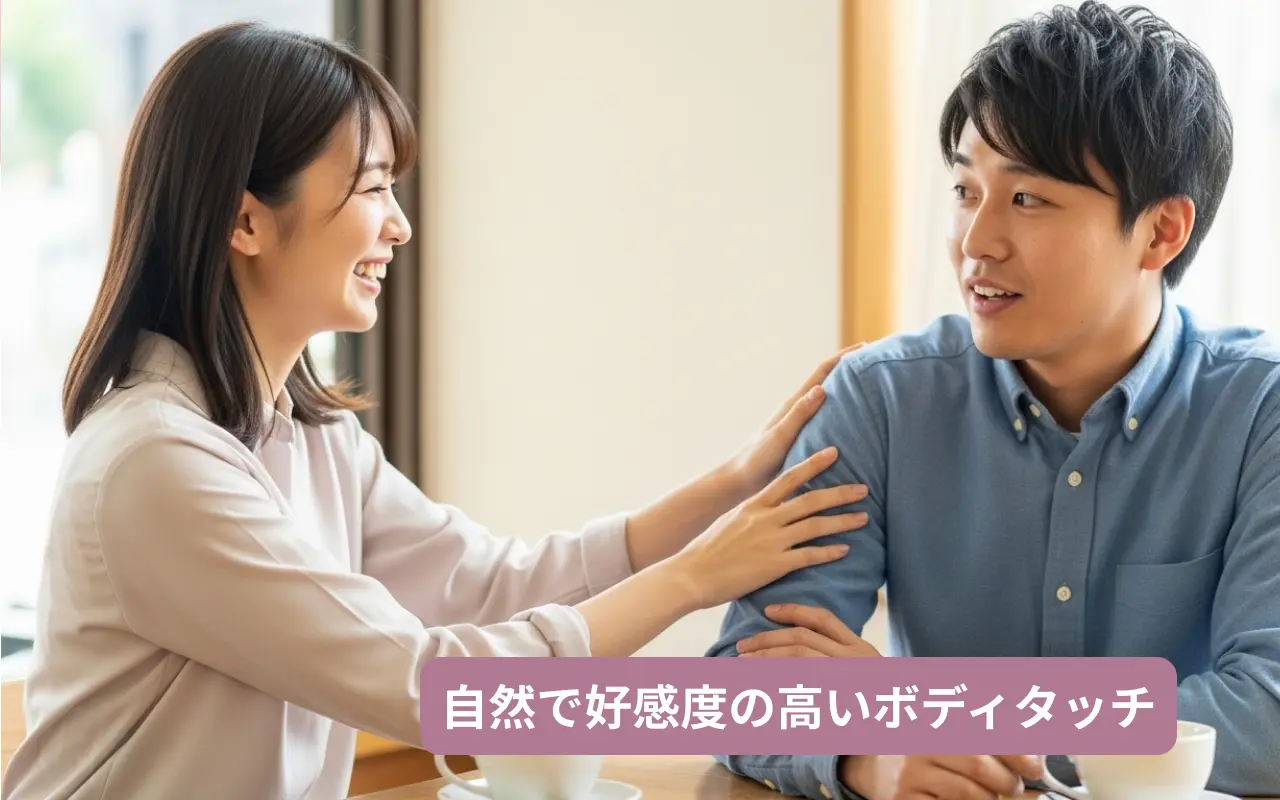 自然で好感度の高いボディタッチ
