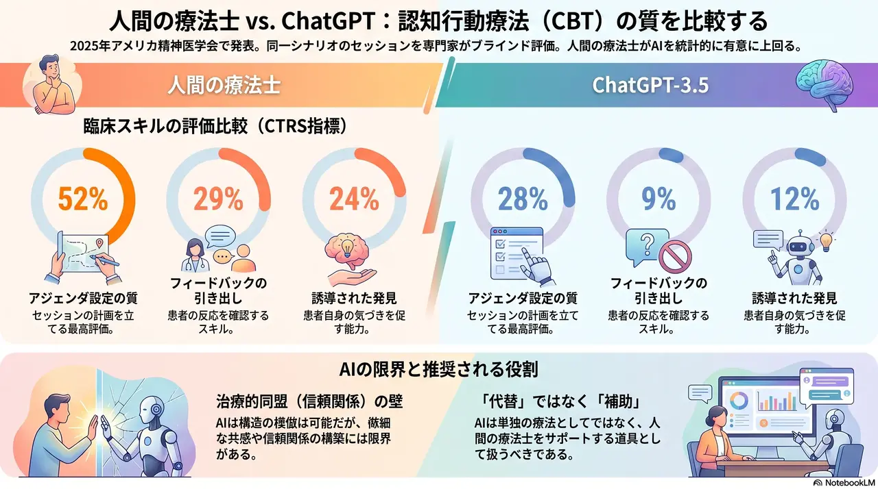 認知行動療法の人間対AI